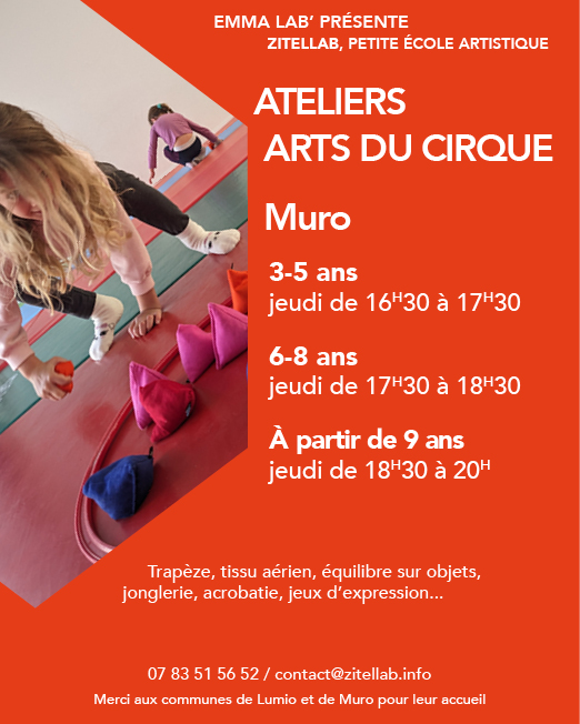 Association EMMA LAB’ : activités des Arts du Cirque