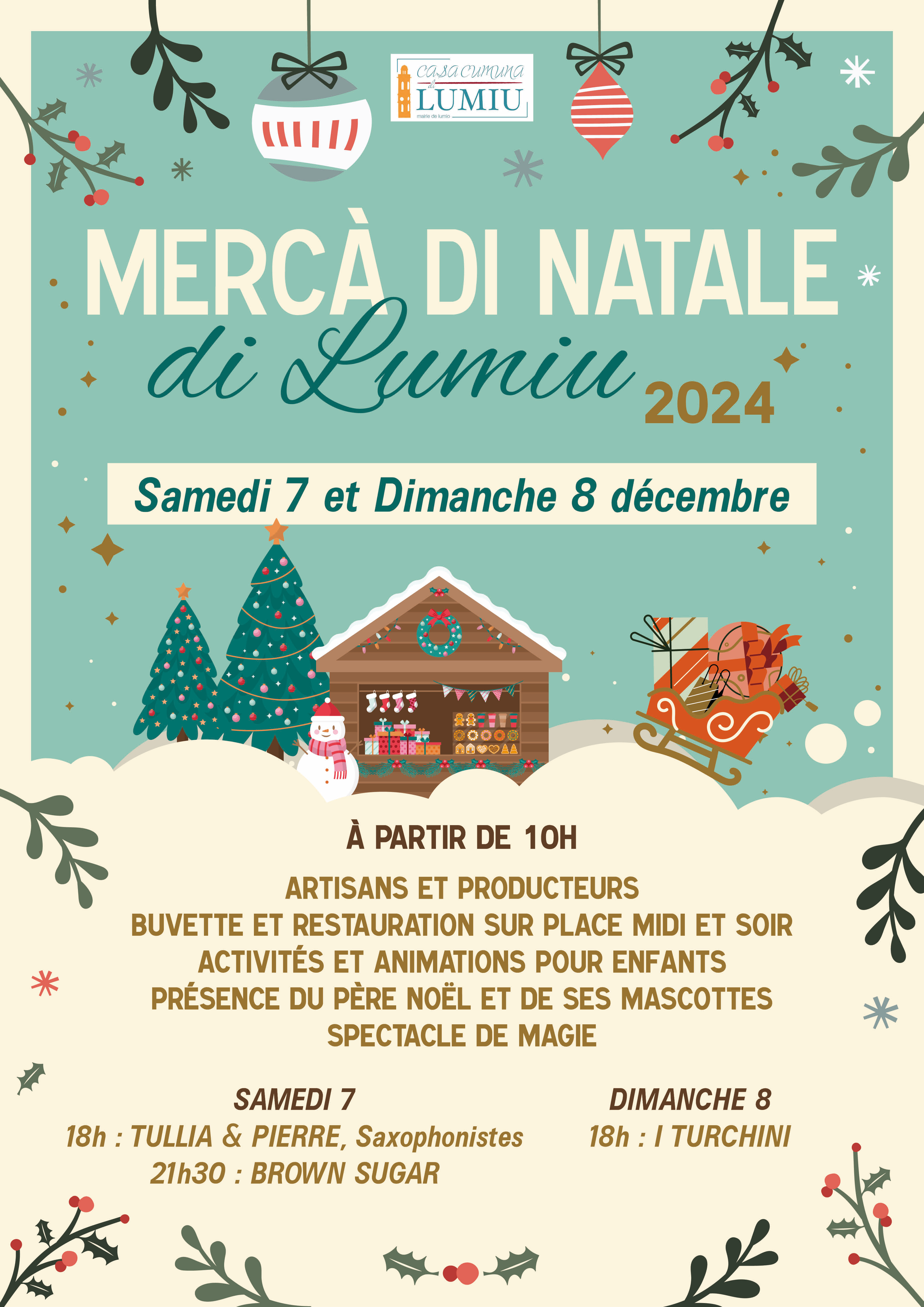 Mercà di natale di Lumiu les 7 et 8 décembre 2024 - SPAZIU EDMOND SIMEONI